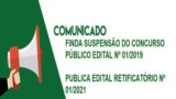 Edital Retificatório nº 01/2021 - Concurso Público da Câmara Municipal de Carmo da Cachoeira - MG, Edital nº 01/2019 