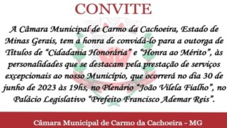 Convite Sessão Solene Convite Sessão Solene